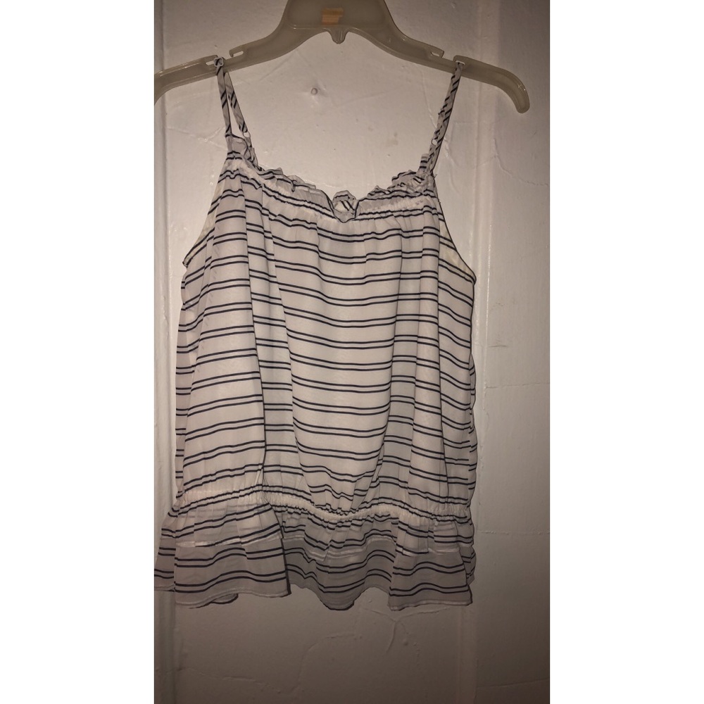 White Tank top with black stripes